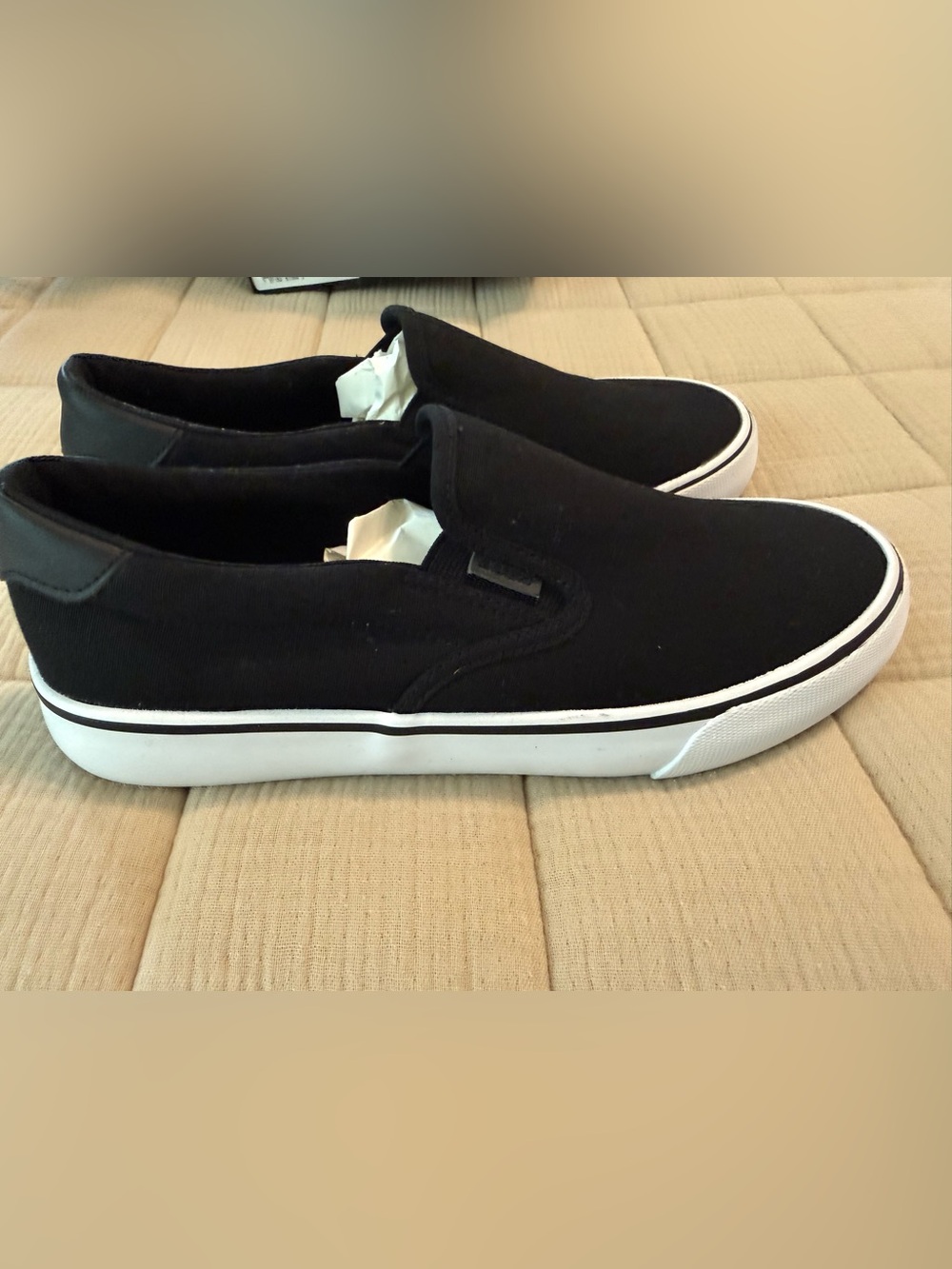 Lugz Men's Black Slip-On Canvas Sneakers